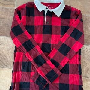 Crewcuts Red and Black Plaid Boys Shirt in Sz 12